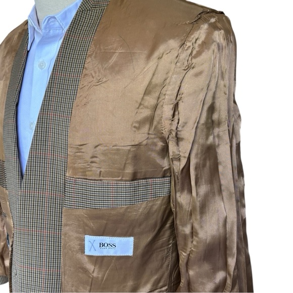 Hugo Boss vintage Corleone check plaid Vitale Barberis Caronico wool blazer | 42 - Picture 9 of 15